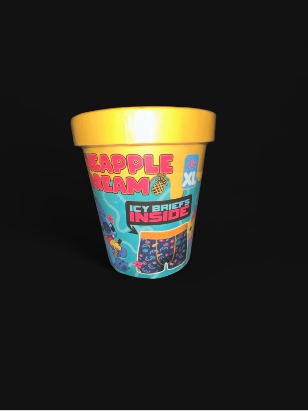 Disney Pineapple Dream Ice Cream Cup Packaging W/ Themed Boxers Briefs